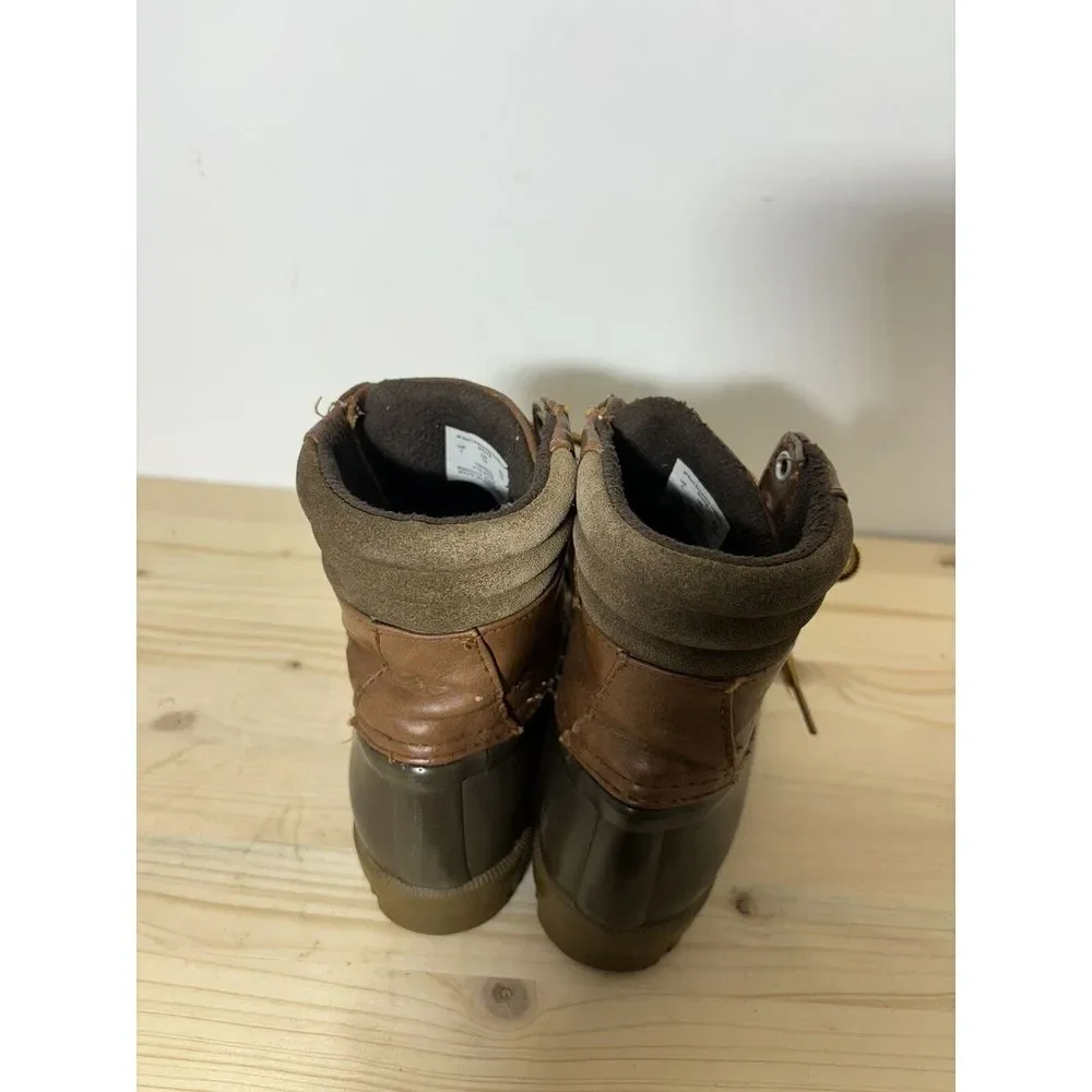 Sperry Kids Saltwater Duck Boots brown rubber winter rain snow Kids‎ Size 1 CC6